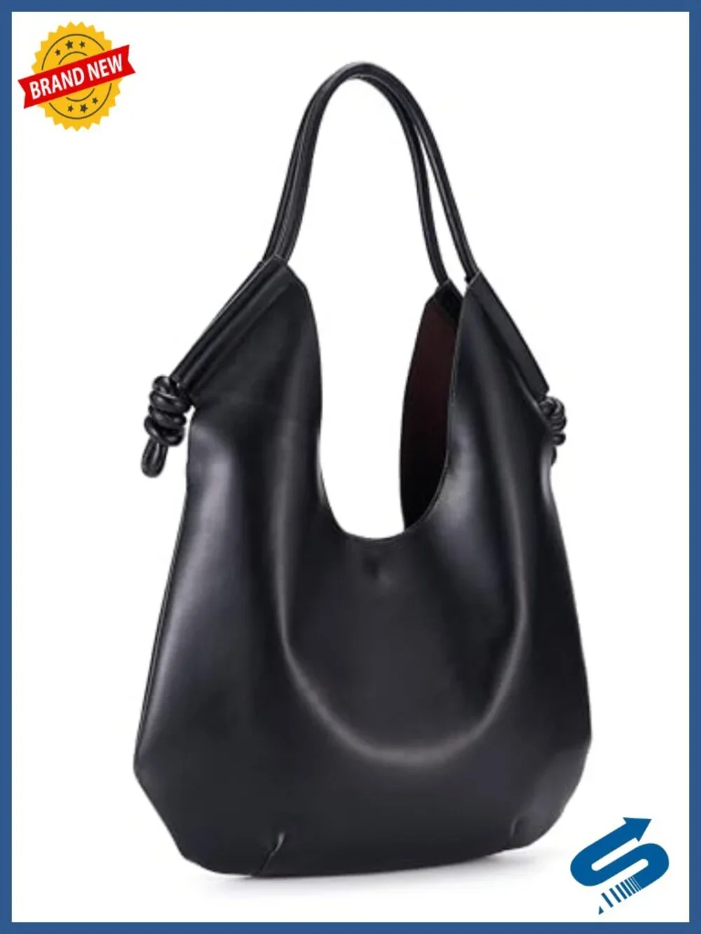Faux Leather Large Hobo Bag Trendy Shoulder Satchel Work Travel